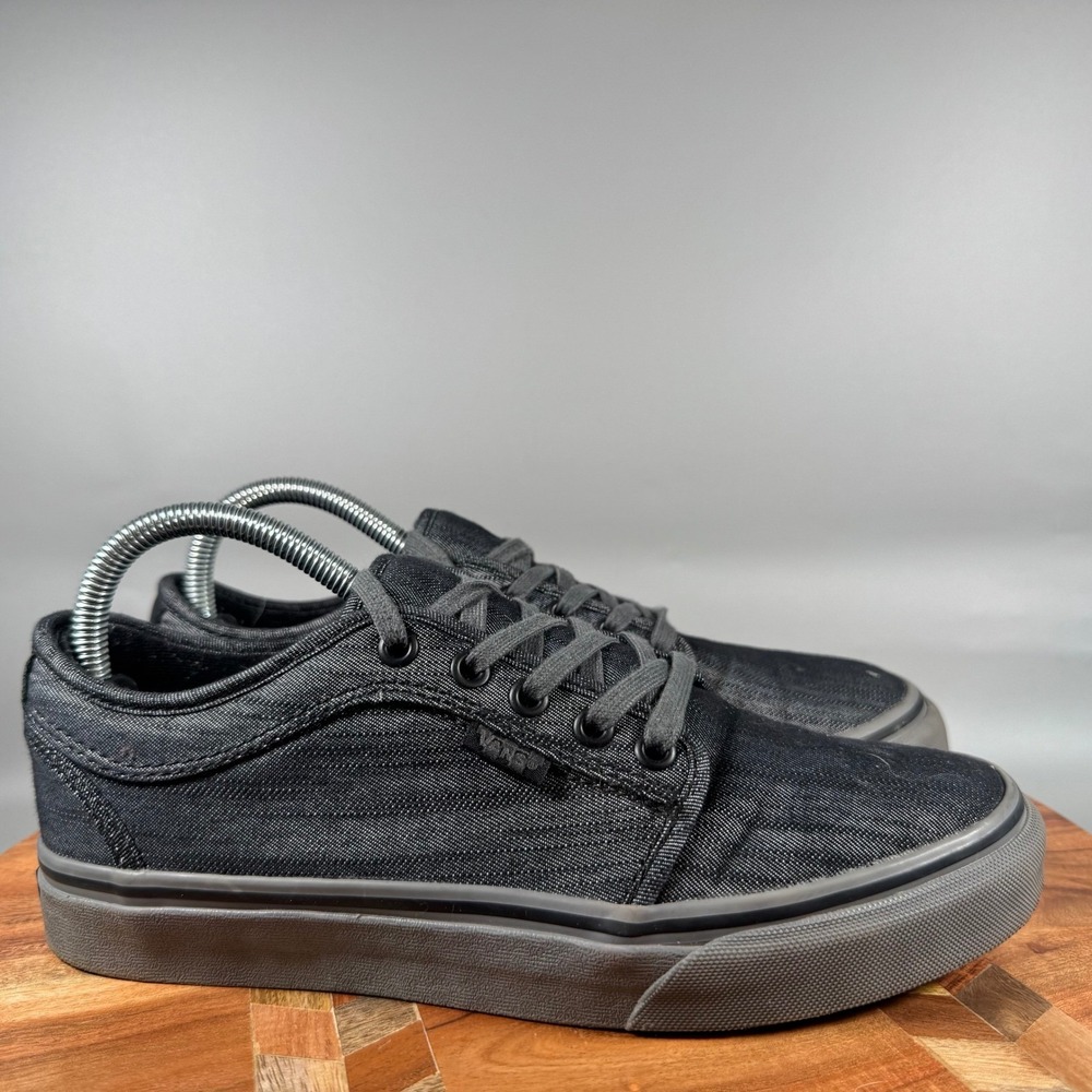Vans‎ Chukka Low Skate Shoes Mens 7 Black Denim Pewter PopCush 721356
